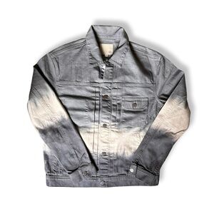 AG Adriano Goldschmied Gray and White Denim Jacket